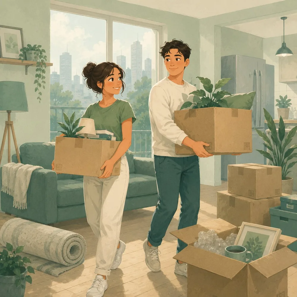 Couple moving into a new home and assembling furniture — bigger expenses a larger cash advance can cover